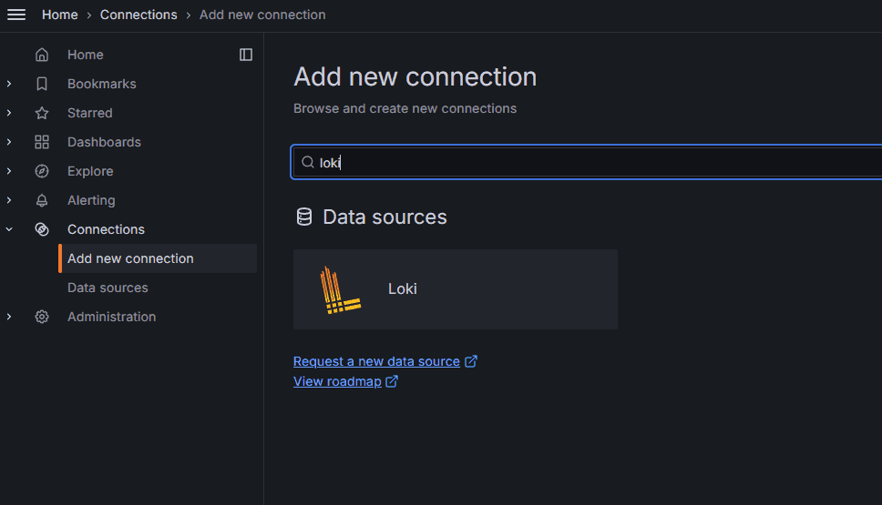 add new connection step 1